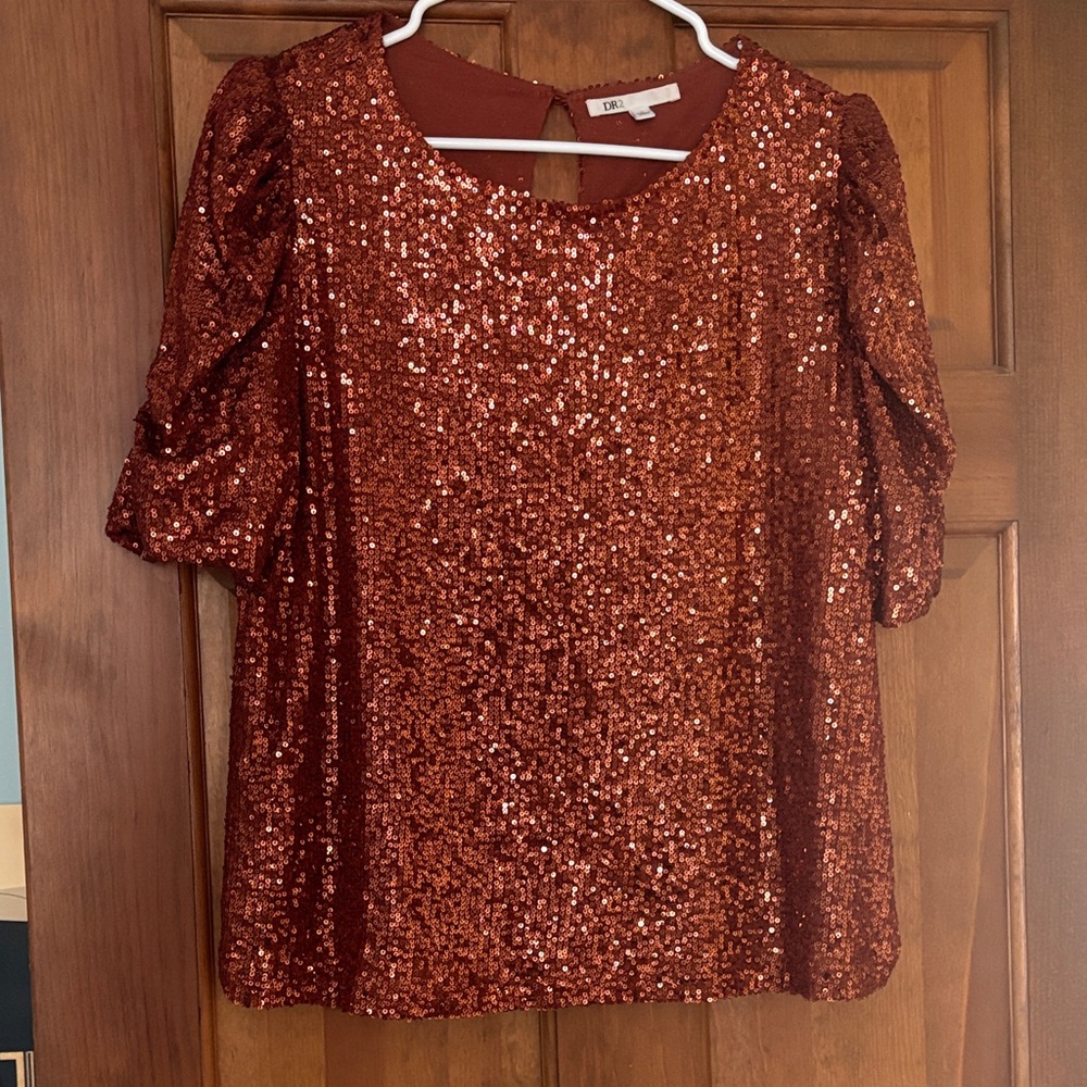 DR2 Women's Copper Sequin Blouse